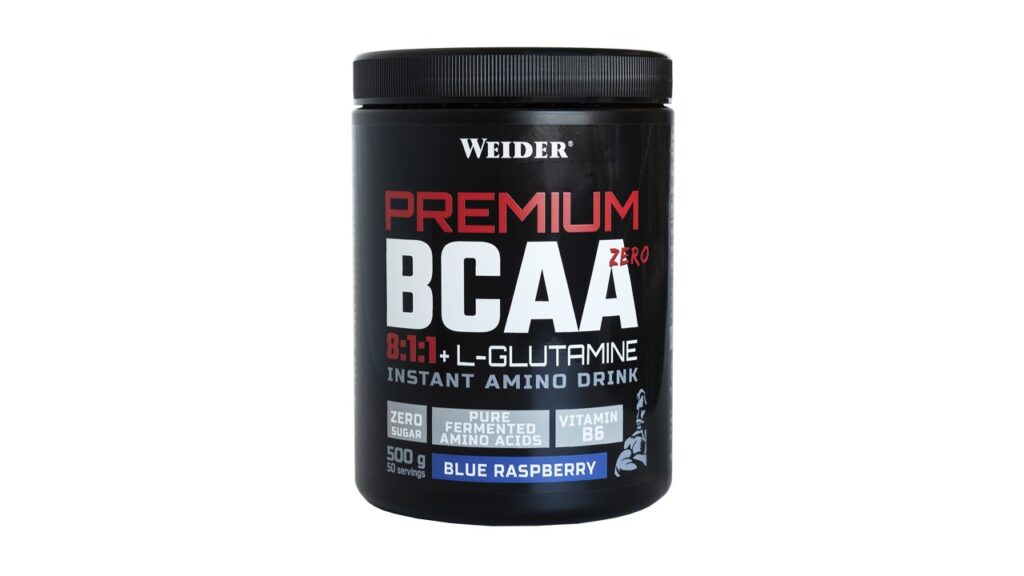 Weider Premium BCAA Zero 8:1:1 + L-Glutamina - Aminoácidos para un plan de desarrollo muscular.