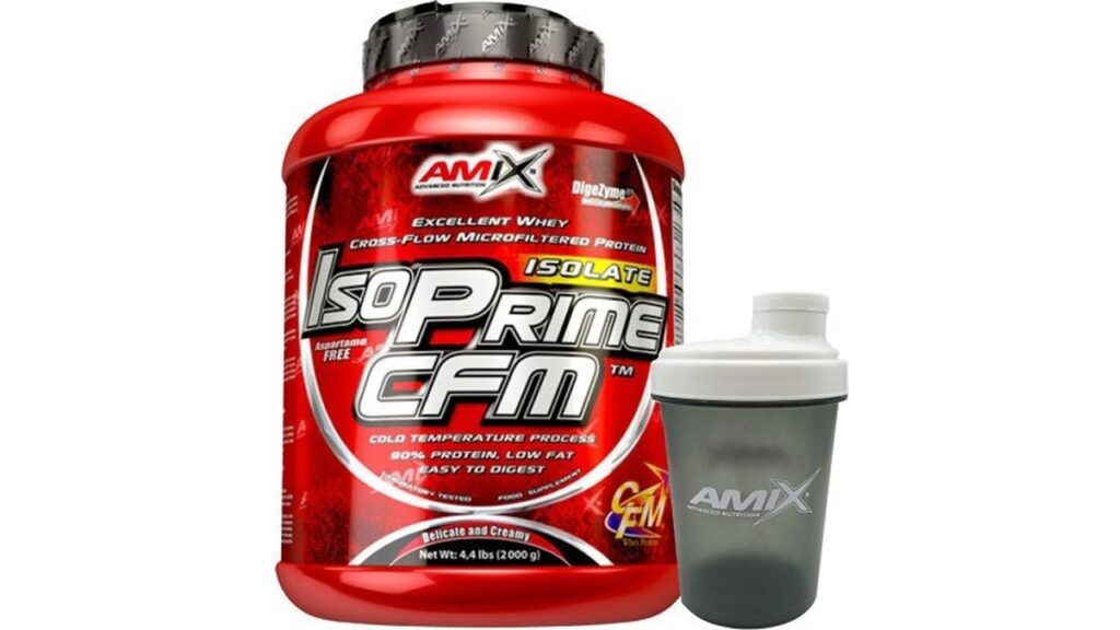 Amix IsoPrime CFM Isolate Protein 2 kg + Shaker Mezclador 500 ml Negro