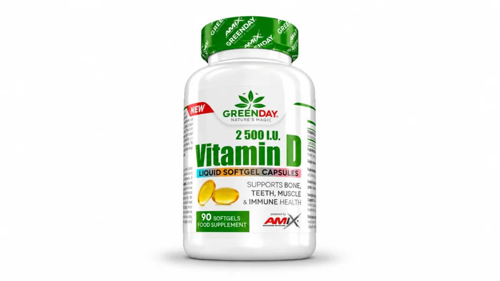 Suplemento de vitamina D 2500 I.U 90 Caps - Amix GreenDay