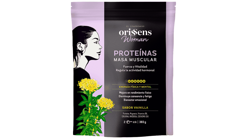 Orissens Woman Proteinas Energía Física y Mental 383 gr - Proteína para apoyar la energía física y concentración en mujeres 