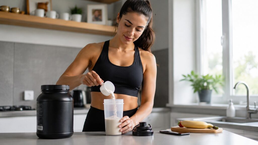 Batido de proteínas para mujeres.